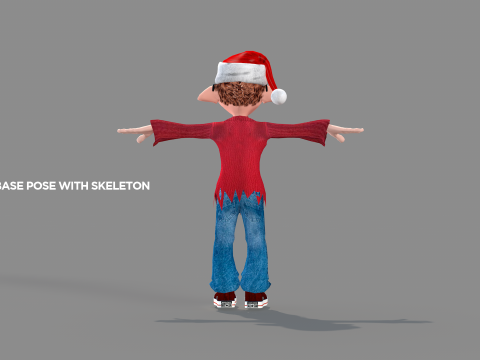Happy Elf Character 3D मॉडल