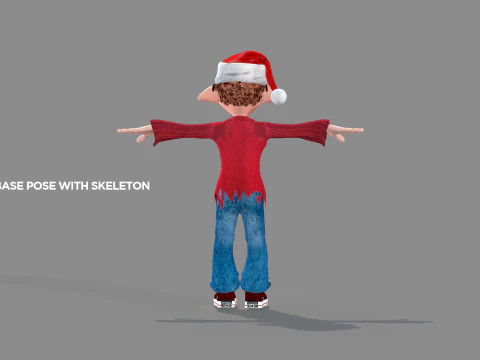 Happy Elf Character 3D Model