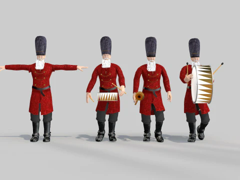 Щаслива прогулянка олов'яного солдатика 3D Модель