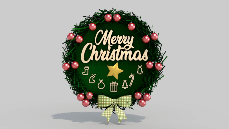 グリーンガーランド 3Dモデル .c4d .max .obj .3ds .fbx .stl .blend