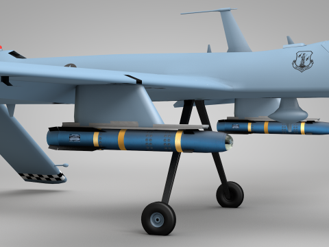 US Drone Militar Predator Mq-1B 3D मॉडल