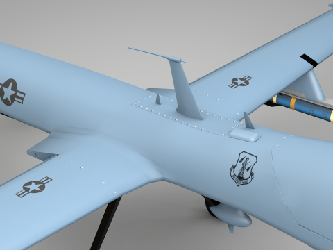 US Drone Militar Predator Mq-1B 3D मॉडल