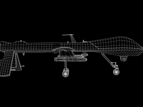 US Drone Militar Predator Mq-1B 3D मॉडल