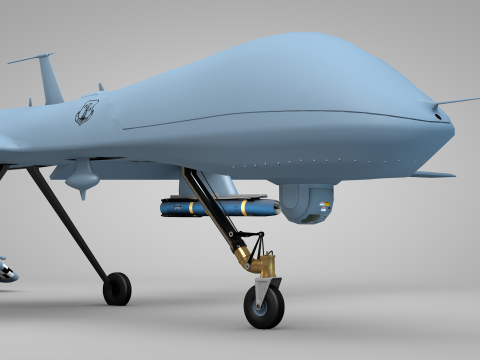 US Drone Militar Predator Mq-1B 3D मॉडल