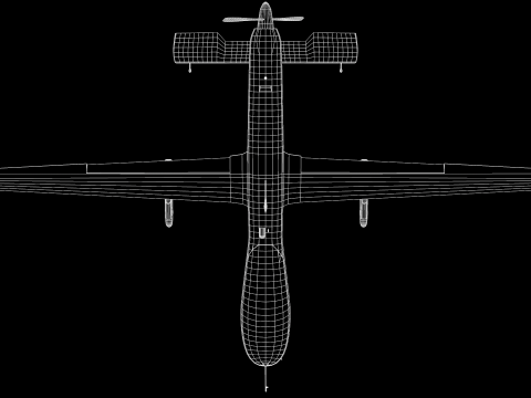 US Drone Militar Predator Mq-1B 3D मॉडल