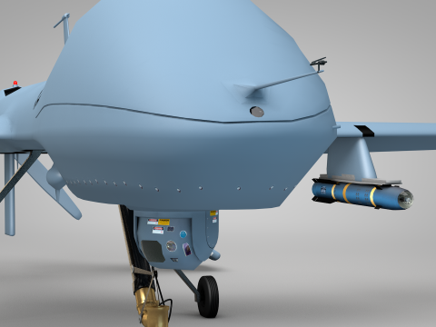 US Drone Militar Predator Mq-1B 3D मॉडल