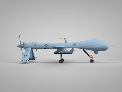 US Drone Militar Predator Mq-1B 3D मॉडल