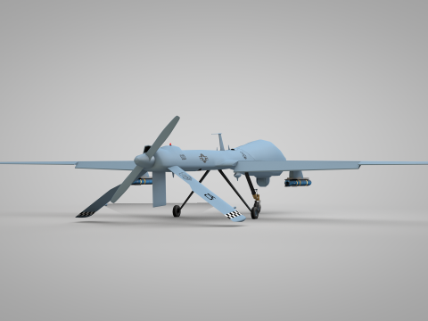 US Drone Militar Predator Mq-1B 3D मॉडल
