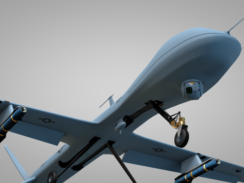 US Drone Militar Predator Mq-1B 3D मॉडल