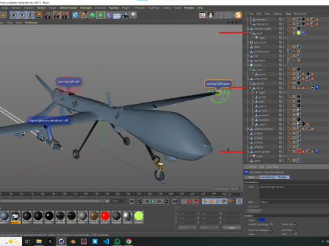 US Drone Militar Predator Mq-1B 3D मॉडल