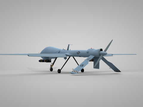US Drone Militar Predator Mq-1B 3D मॉडल