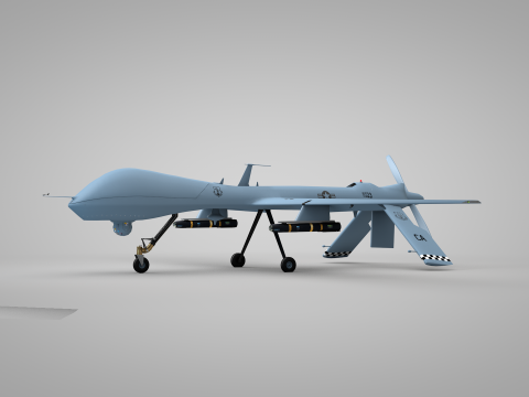 US Drone Militar Predator Mq-1B 3D मॉडल