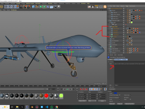 US Drone Militar Predator Mq-1B 3D मॉडल