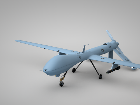 US Drone Militar Predator Mq-1B 3D मॉडल