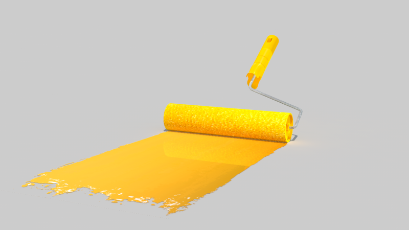 Paint Roller Model 3D .c4d .max .obj .3ds .fbx .stl .blend 