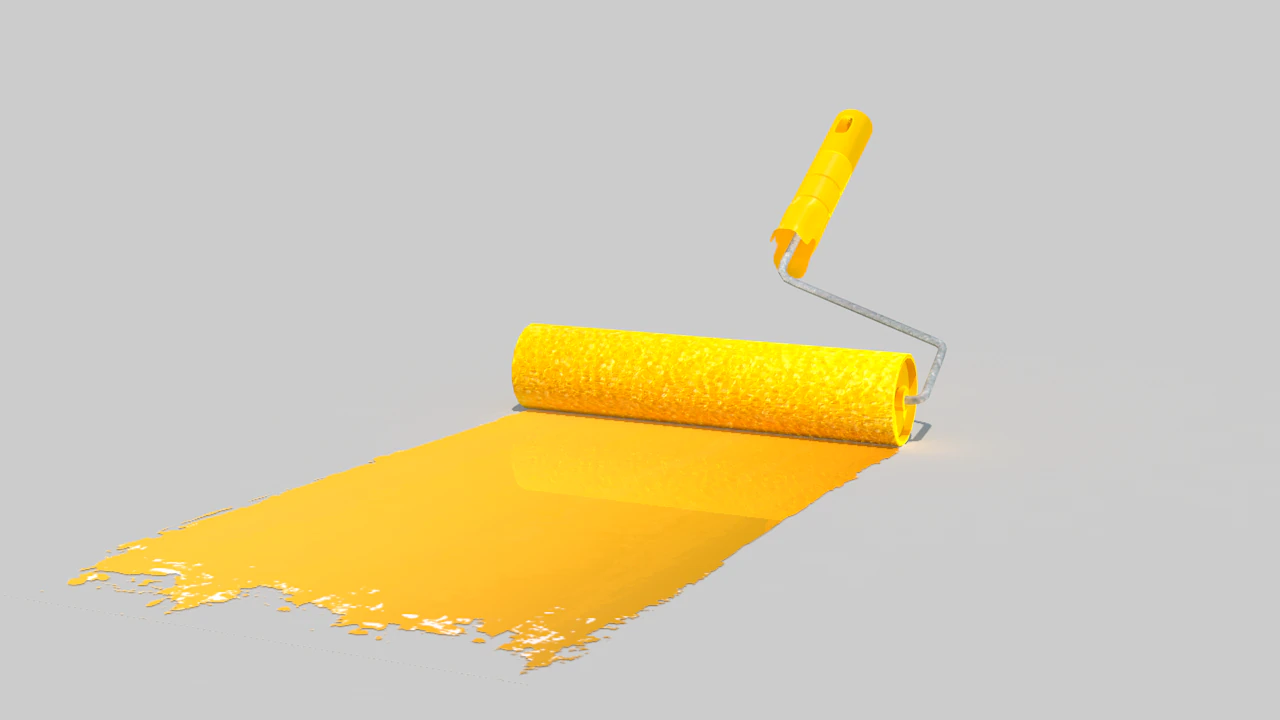 Paint Roller 3D Model .c4d .max .obj .3ds .fbx .stl .blend