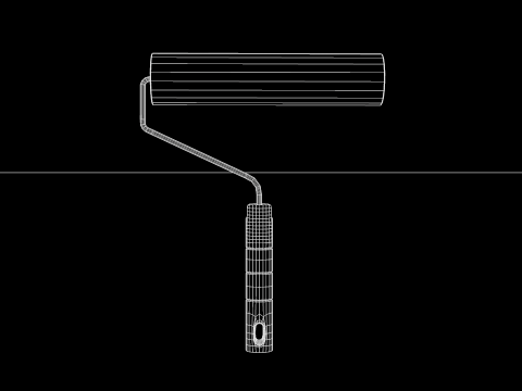 Paint Roller Model 3D