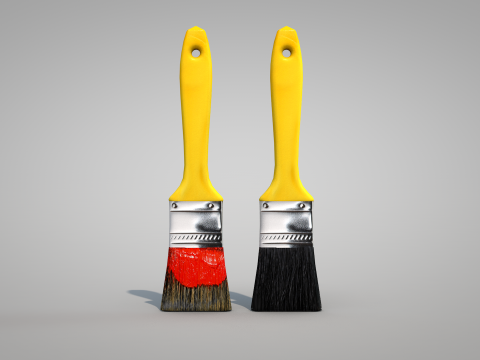 Paint Brush Yellow Modelo 3D