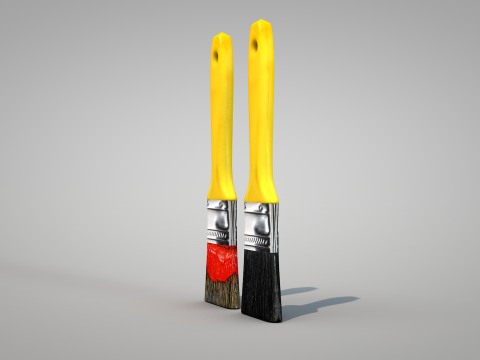 Paint Brush Yellow Modelo 3D
