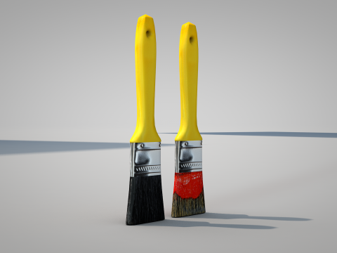 Paint Brush Yellow Modelo 3D