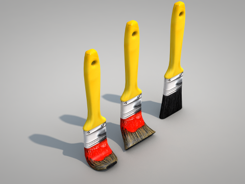 Paint Brush Yellow Modelo 3D
