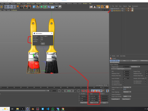 Paint Brush Yellow Modelo 3D