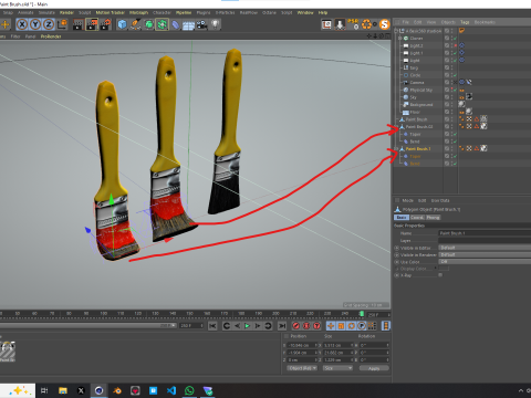 Paint Brush Yellow Modelo 3D