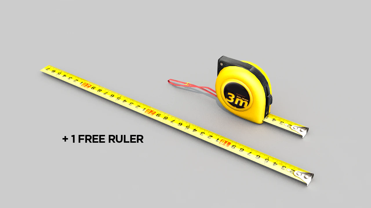 Tape Measure 3D Model .c4d .max .obj .3ds .fbx .stl .blend 