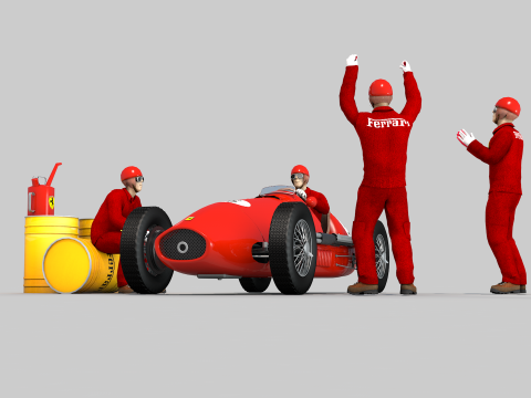 Ferrari 500 F2 1952 and Team Modello 3D