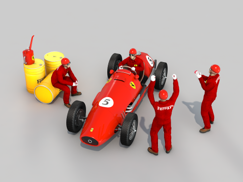 Ferrari 500 F2 1952 and Team Modello 3D