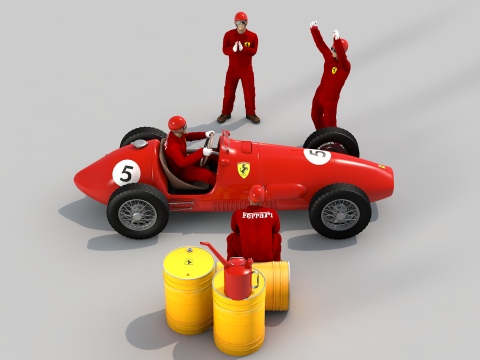 Ferrari 500 F2 1952 and Team Modello 3D