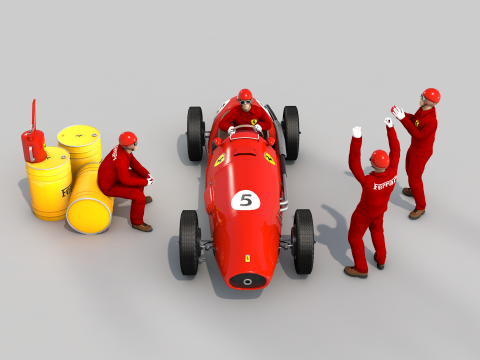 Ferrari 500 F2 1952 and Team Modello 3D