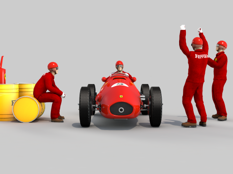 Ferrari 500 F2 1952 and Team Modello 3D
