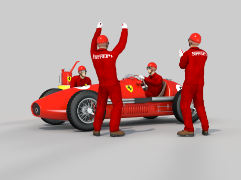 Ferrari 500 F2 1952 and Team Modello 3D