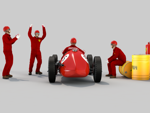 Ferrari 500 F2 1952 and Team Modello 3D