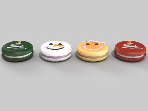 Funny Cookies 3D Model