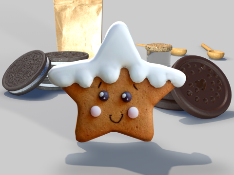 Cookie Star Bis 3D Model