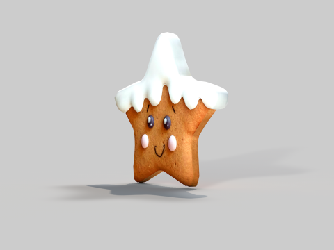 Cookie Star Bis 3D Model