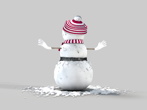 Snowman in The Snow 3Dモデル
