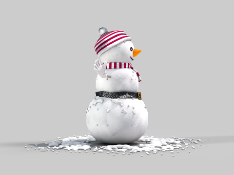 Snowman in The Snow 3Dモデル