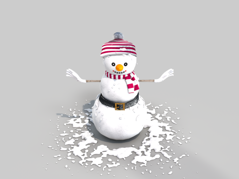 Snowman in The Snow 3Dモデル