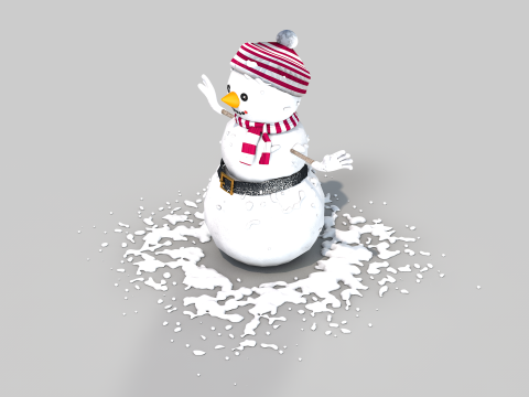Snowman in The Snow 3Dモデル