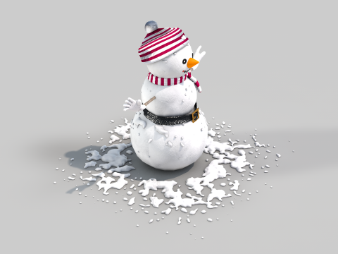 Snowman in The Snow 3Dモデル