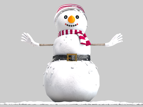 Snowman in The Snow 3Dモデル