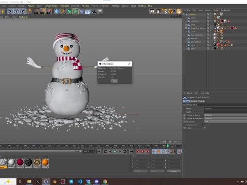 Snowman in The Snow 3Dモデル