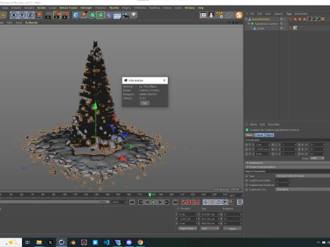 Pine Tree in The Snow 3D Model