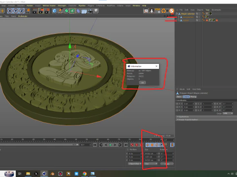 Mayan Calendar 3D Model