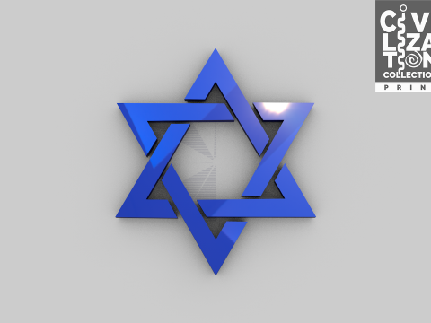 Symbol Star Davi 3D Modell