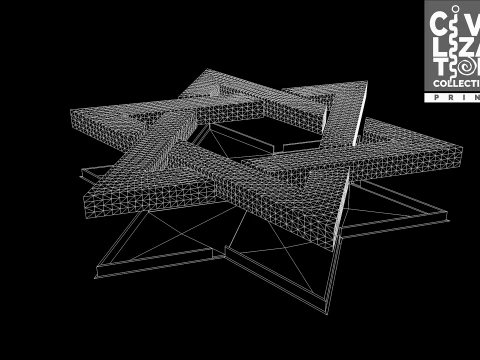 Symbol Star Davi 3D Model