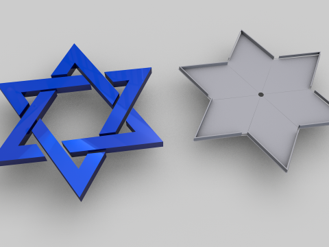 Symbol Star Davi 3D Modell